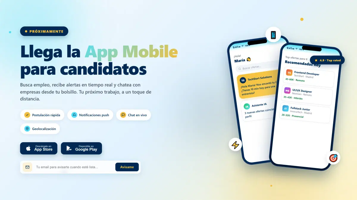 App móvil de Consigue el Trabajo