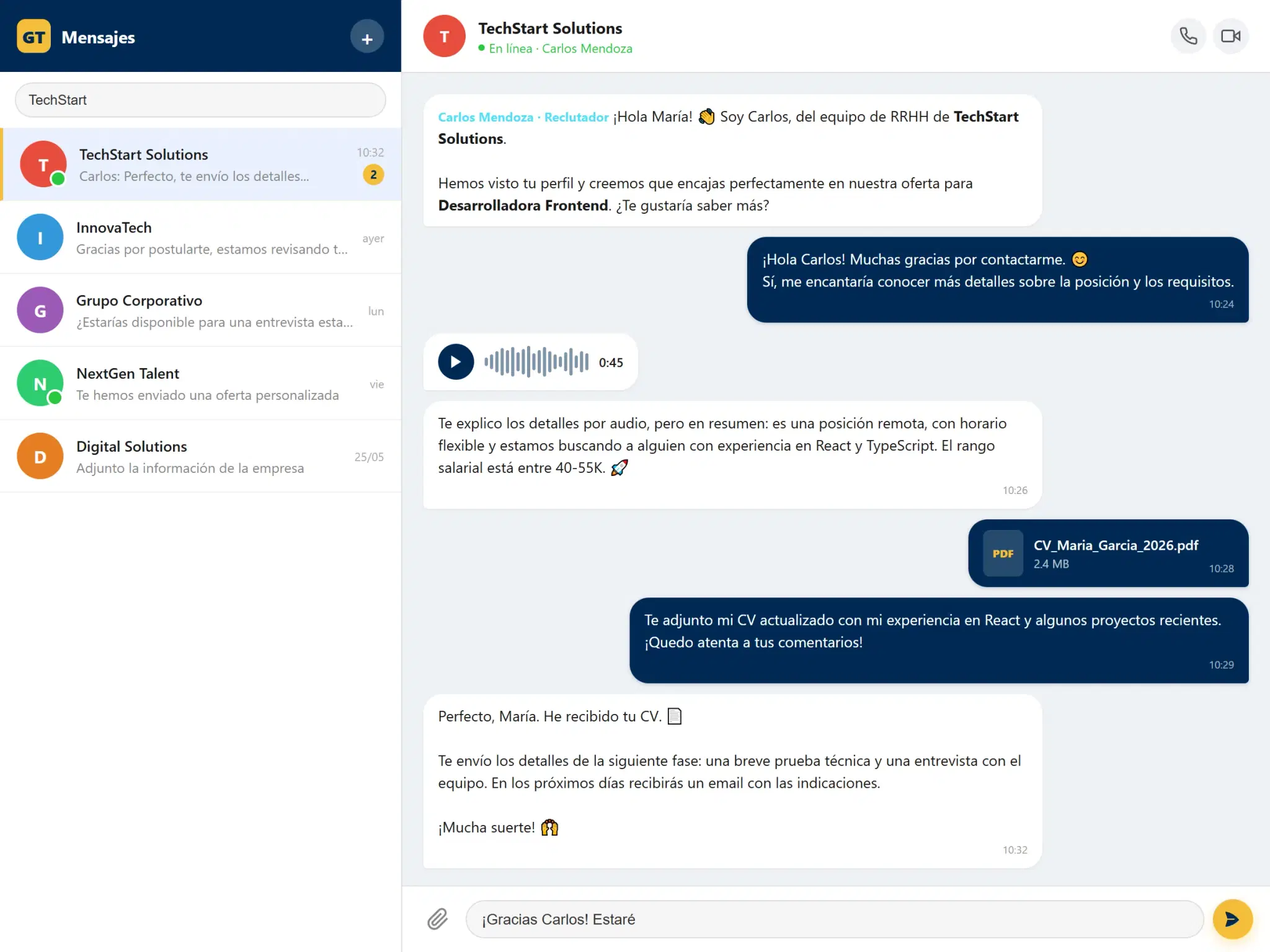 Chat con Empresas