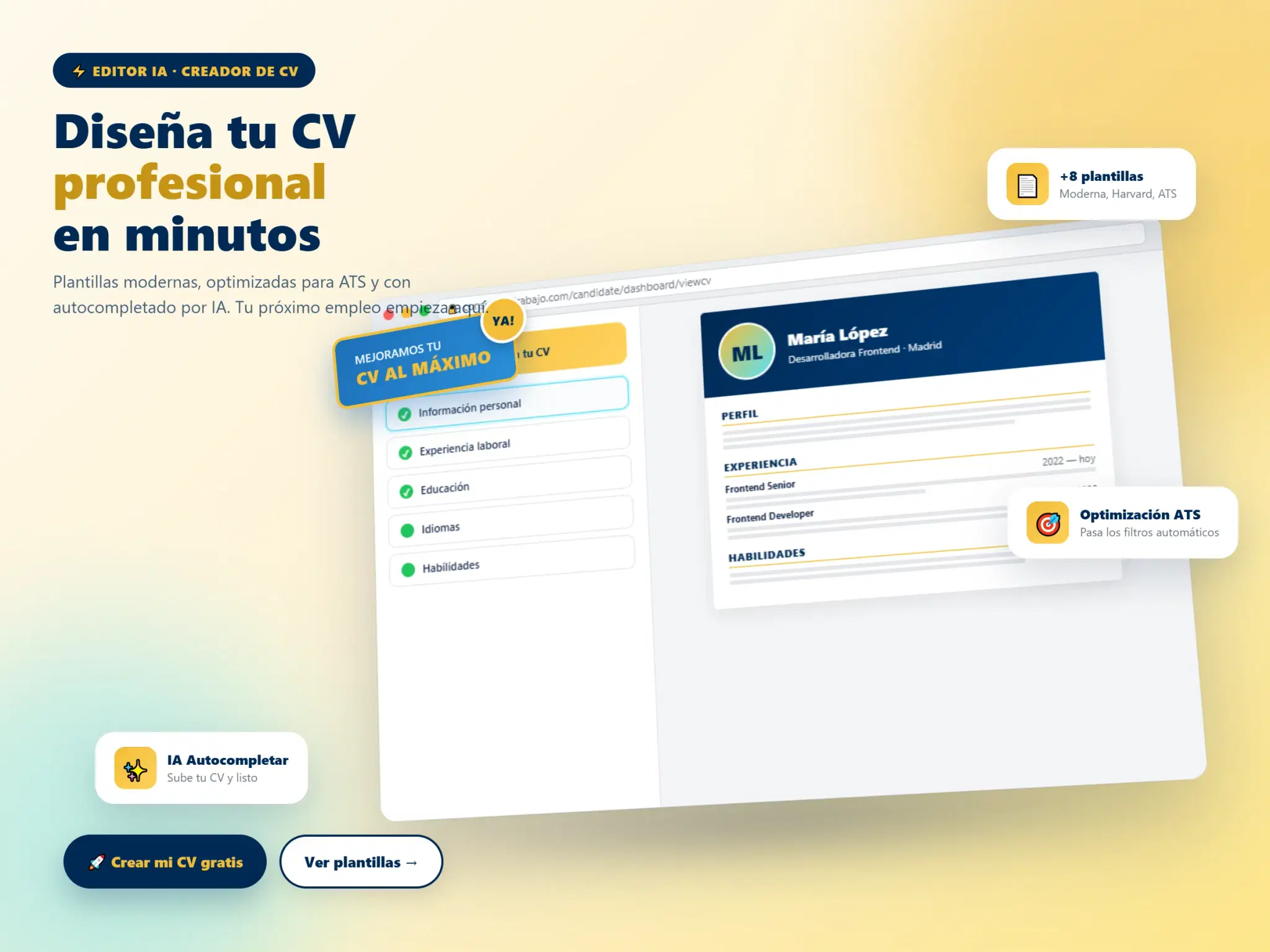 Creador de CV Profesional